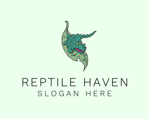 Crocodile Reptile Animal logo design