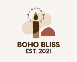 Boho  Candle Craft  logo design