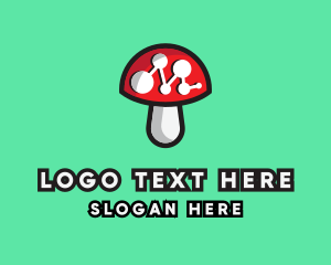 Connection - Data Mushroom Tech logo design