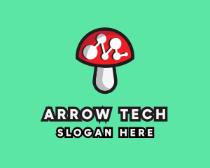 Data Mushroom Tech logo design