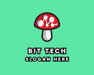 Data Mushroom Tech logo design