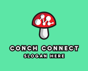 Data Mushroom Tech logo design