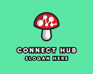 Data Mushroom Tech logo design