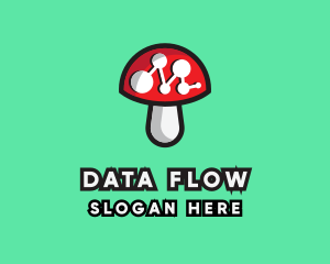 Data Mushroom Tech logo design