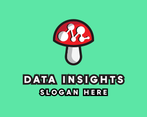 Data Mushroom Tech logo design