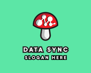 Data Mushroom Tech logo design