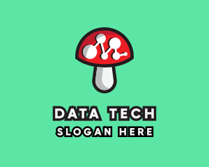 Data - Data Mushroom Tech logo design