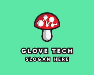 Data Mushroom Tech logo design