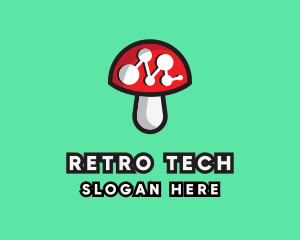 Data Mushroom Tech logo design