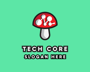 Data Mushroom Tech logo design