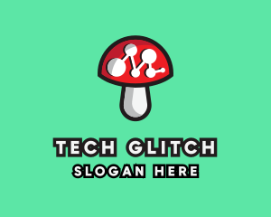 Data Mushroom Tech logo design