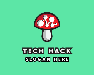 Data Mushroom Tech logo design