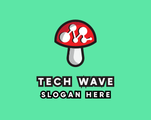 Bandwidth - Data Mushroom Tech logo design