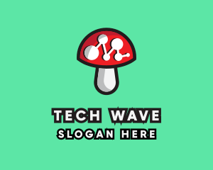 Data Mushroom Tech logo design