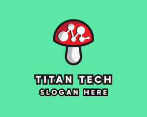 Data Mushroom Tech logo design