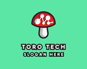 Data Mushroom Tech logo design