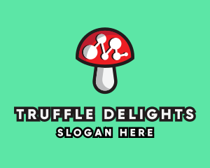 Truffle - Data Mushroom Tech logo design
