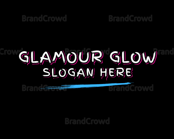 Neon Graffiti Wordmark Logo