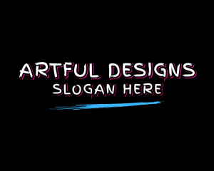 Neon Graffiti Wordmark logo design