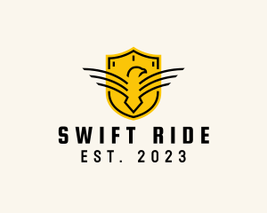 Taxi - Bird Shield Crest logo design