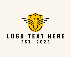 Army - Bird Shield Crest logo design