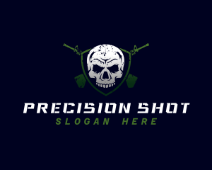 Shield Skull Firearm logo design