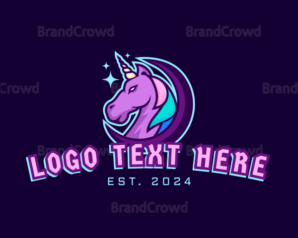 Unicorn Horse Gaming Logo