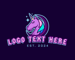 Esport - Unicorn Horse Gaming logo design
