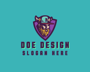 Viking Gamer Cap logo design