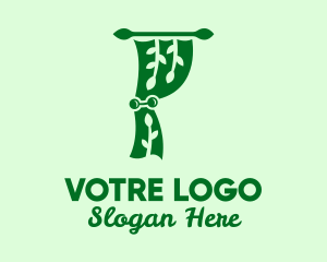 Save The Earth - Green Eco Curtain logo design