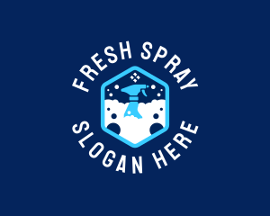 Spray Bottle Cleaner logo design