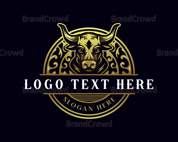 Elegant Bull Horn Logo