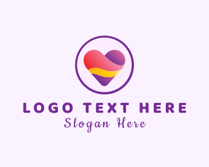 Stationery - Dating Heart App logo design