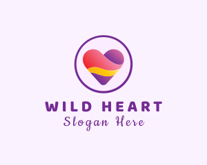 Dating Heart App logo design