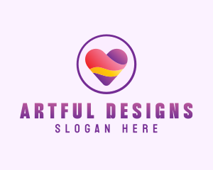 Dating Heart App logo design