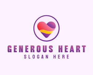 Dating Heart App logo design