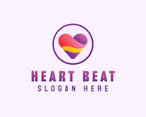 Dating Heart App logo design