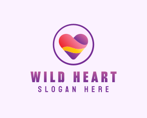 Dating Heart App logo design