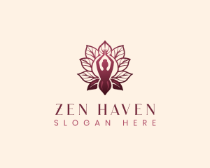 Leaf Holistic Zen Yoga logo design