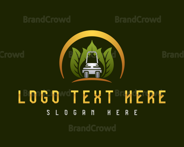 Lawn Mower Landscaping Logo