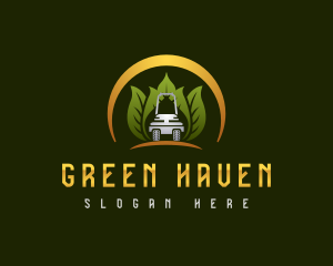 Lawn Mower Landscaping logo design