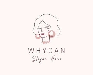 Beautiful Woman Jewelry Logo