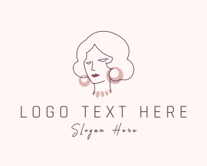 Beautiful Woman Jewelry Logo