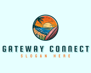 Gateway - Island Beach Sunset logo design