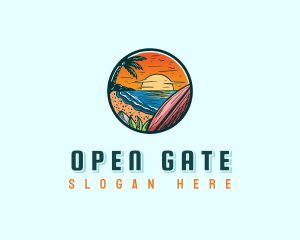 Gateway - Island Beach Sunset logo design