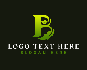 Letter B - Eco Plant Letter B logo design