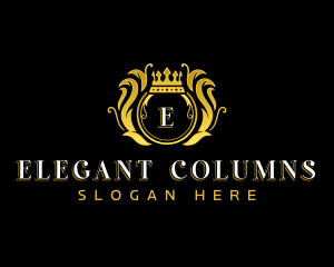 Elegant Luxury Crown  logo design