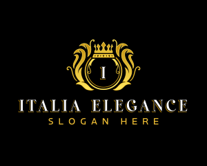 Elegant Luxury Crown  logo design