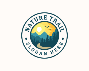 Trail - Forest Trail Mountain logo design