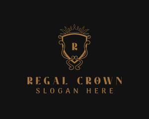 Ornamental Crown Shield logo design